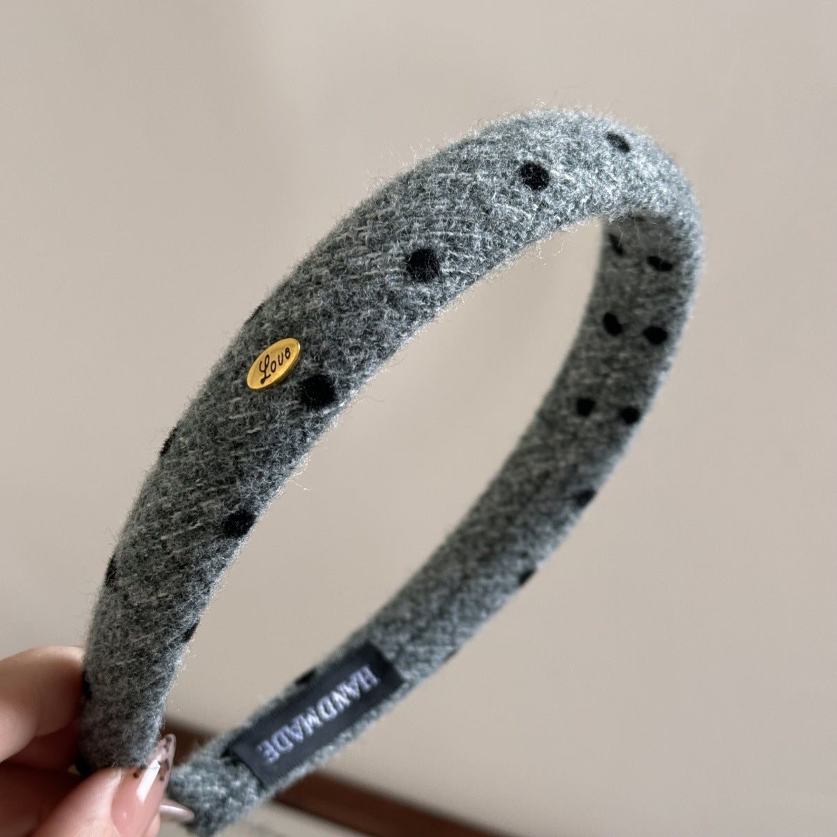 波點橢圓復古髮箍