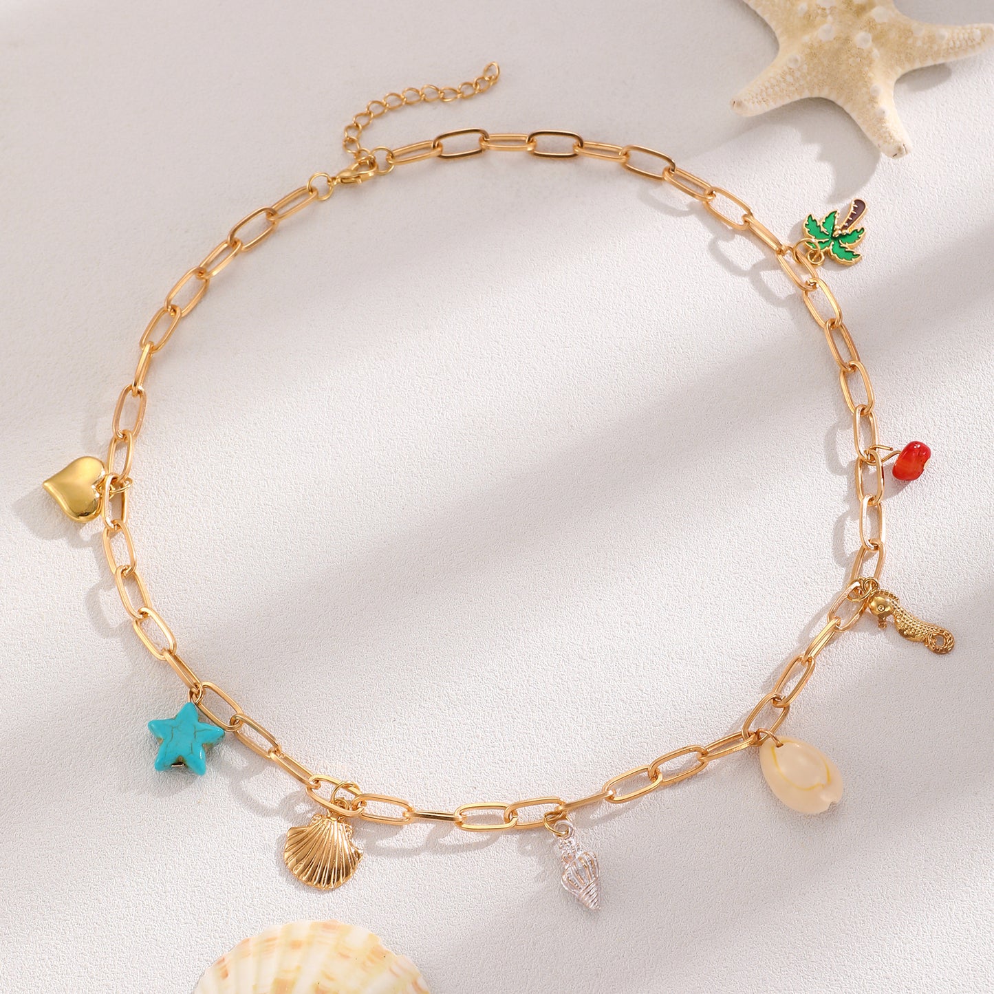 海星貝殼精雕項鍊－細節特寫4｜https://igowo.tw/