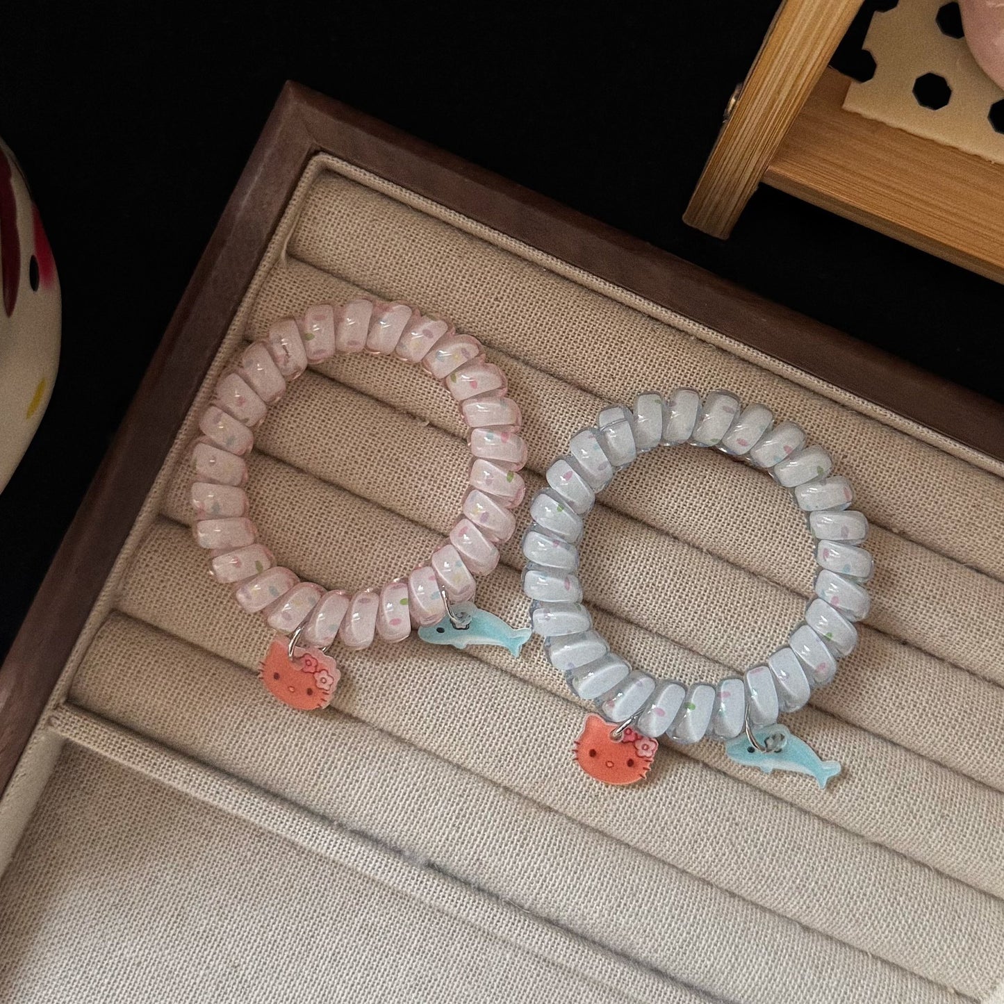貓咪卡通髮圈－商品主圖｜https://igowo.tw/