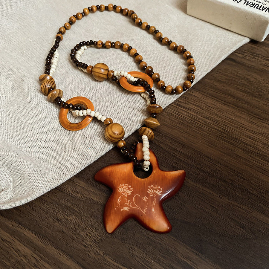 樹脂海星墜飾項鍊
