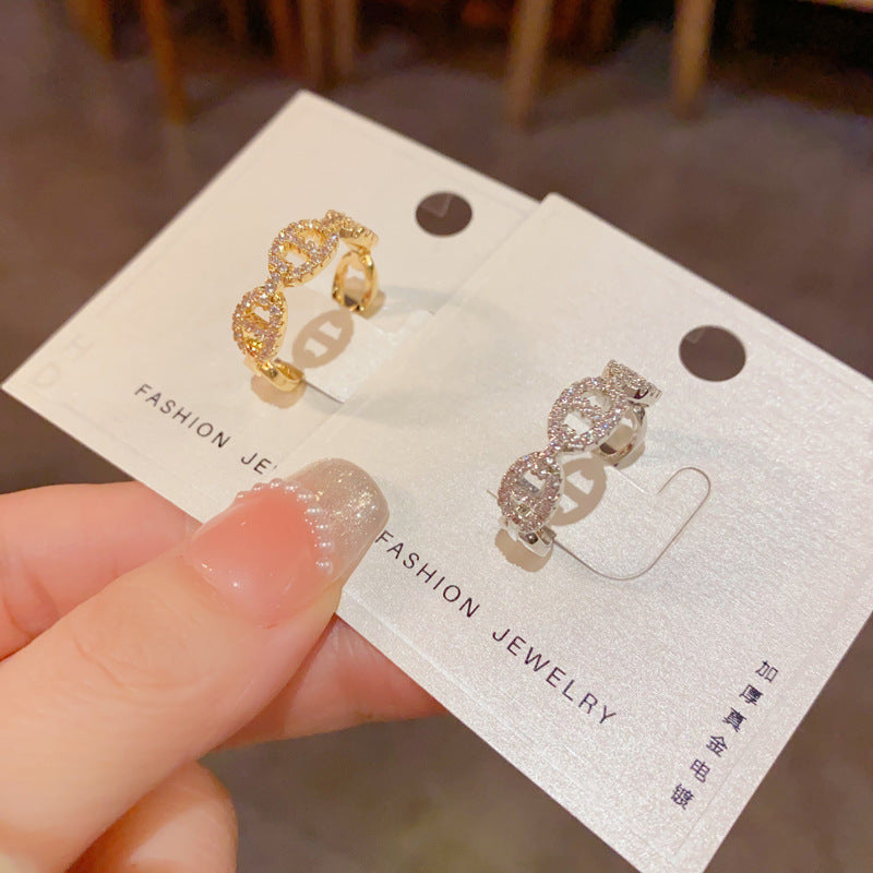鋯石可調式簡約戒指－商品主圖｜https://igowo.tw/
