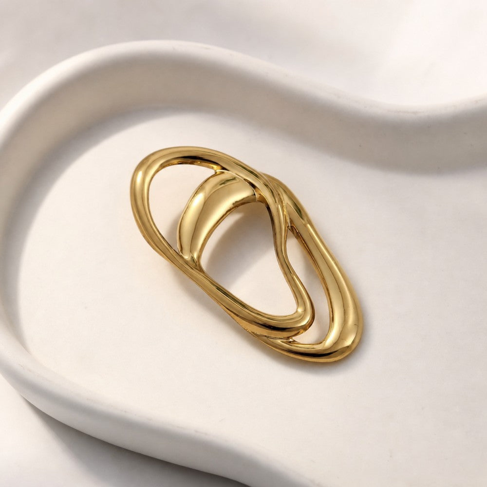 不鏽鋼不規則簡約胸針