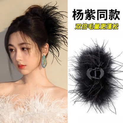 羽毛簡約鯊魚夾－細節特寫1｜https://igowo.tw/