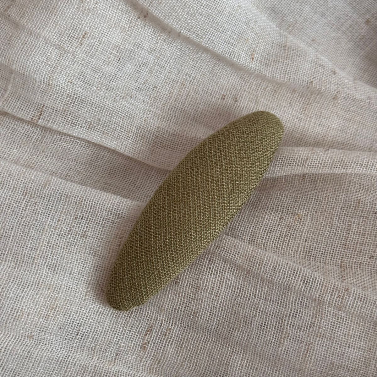 布面格紋簡約髮夾