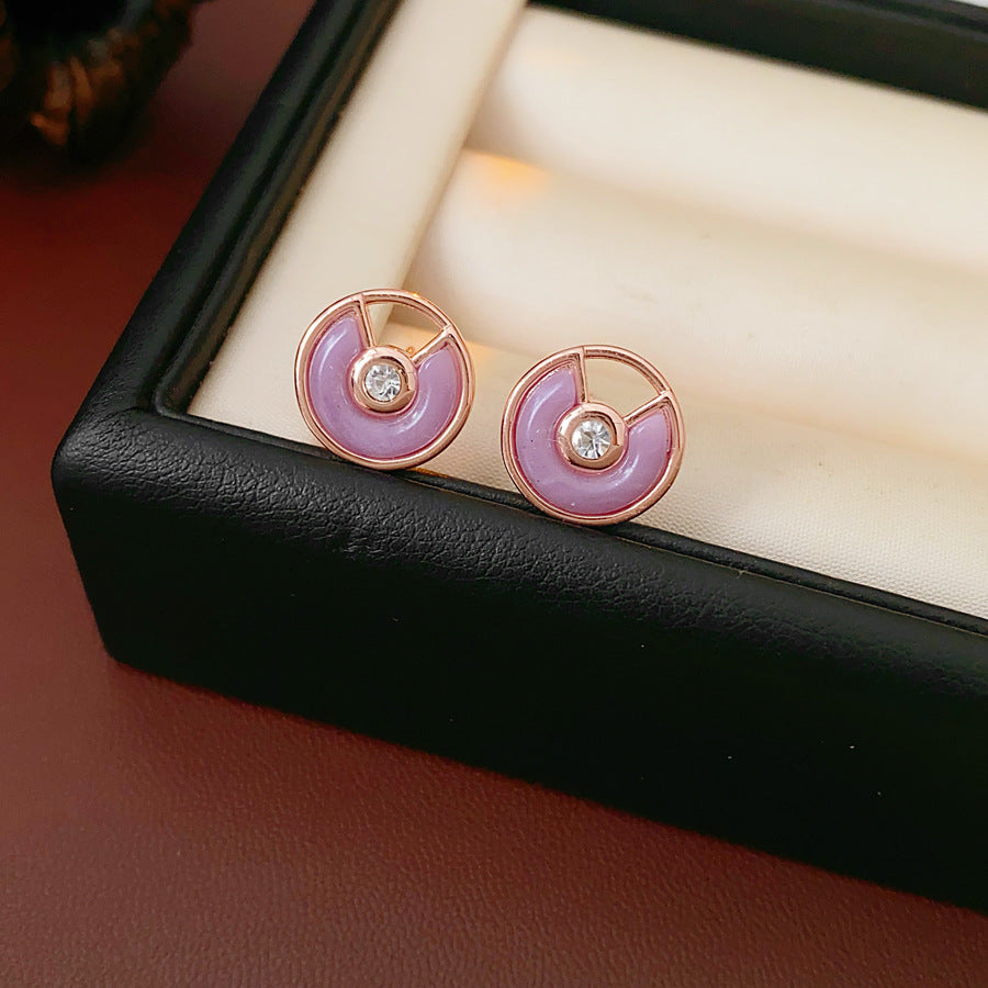 鋯石蝴蝶花朵小巧耳環
