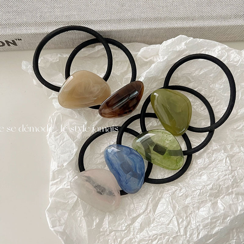 壓克力不規則簡約髮圈－商品主圖｜https://igowo.tw/