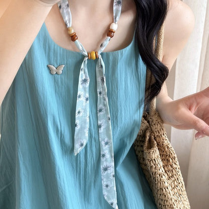 串珠復古項鍊－項鍊-綠色款細節｜https://igowo.tw/