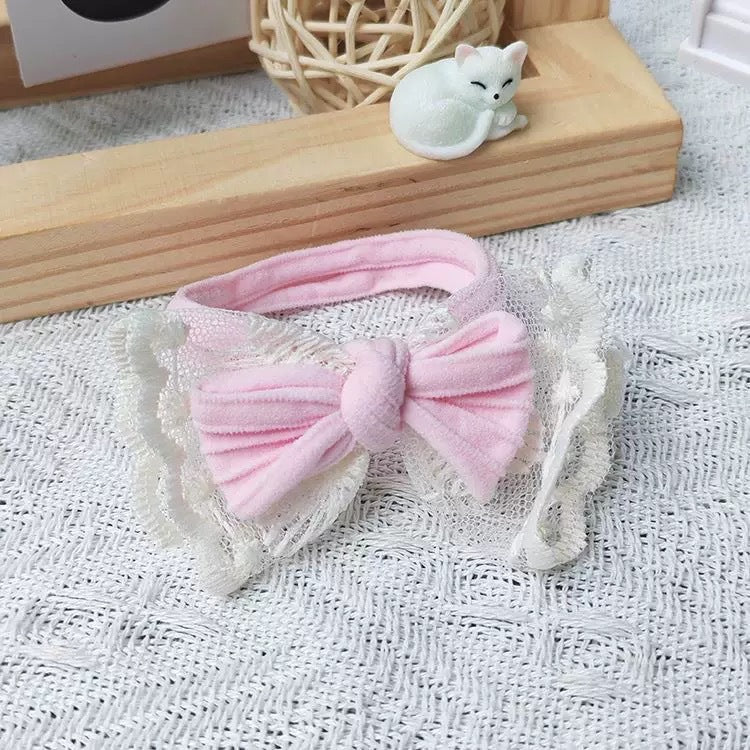 蕾絲蝴蝶結髮圈