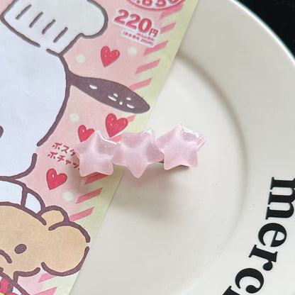 粉色星星髮夾