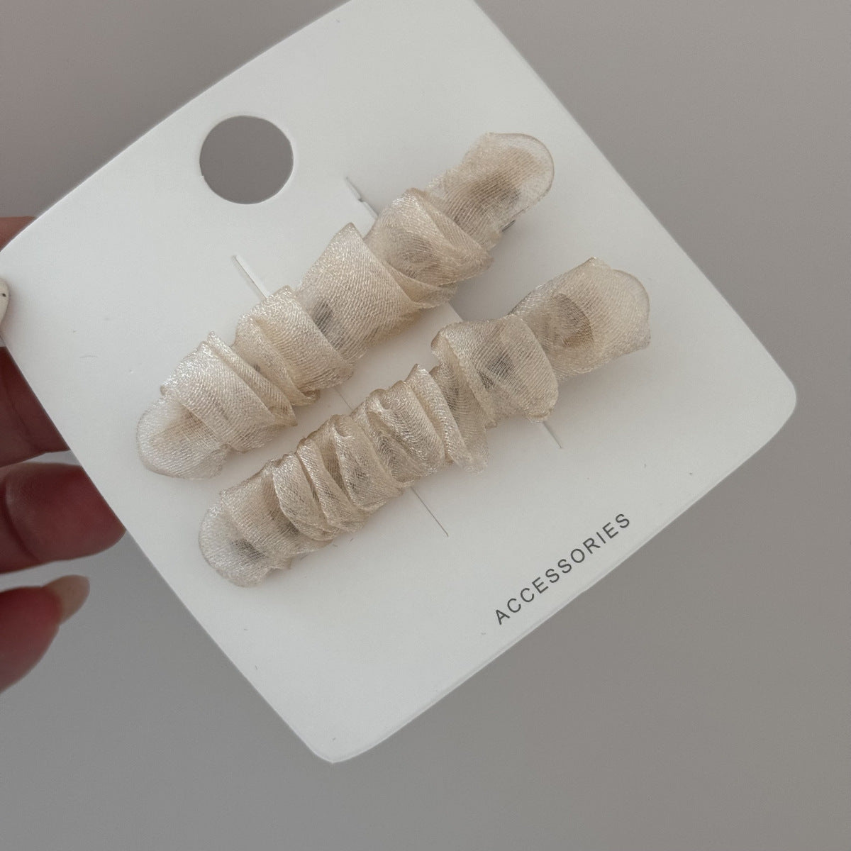 網紗簡約髮夾