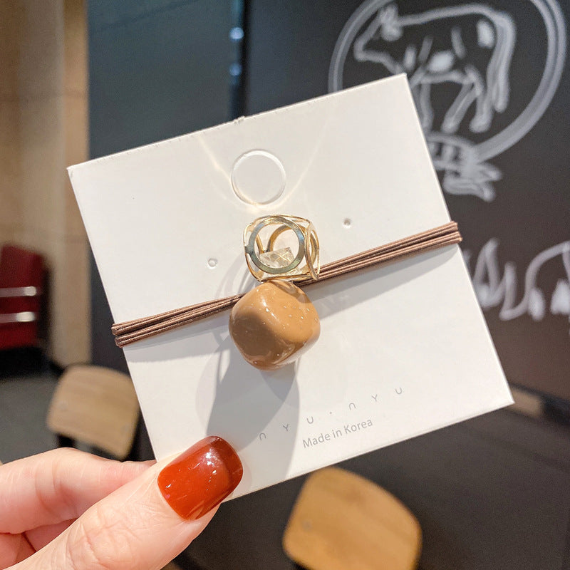 彈力繩方形鏤空髮圈