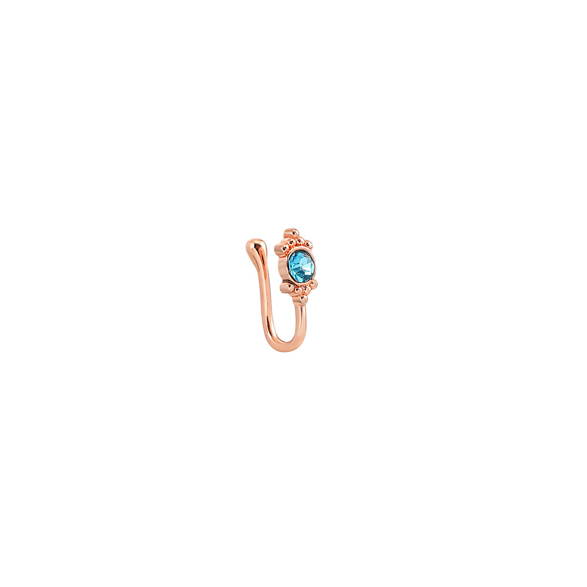 樹葉玫瑰鑲鑽簡約飾品－2/玫瑰金款細節｜https://igowo.tw/