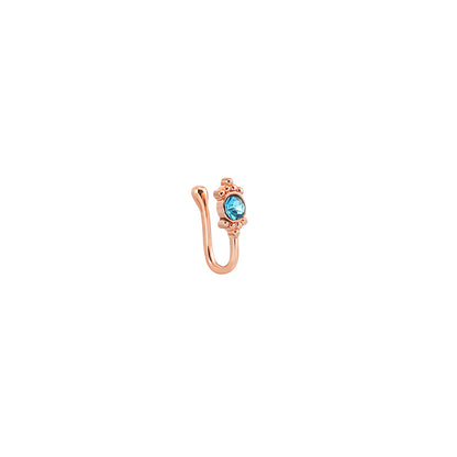 樹葉玫瑰鑲鑽簡約飾品－2/玫瑰金款細節｜https://igowo.tw/