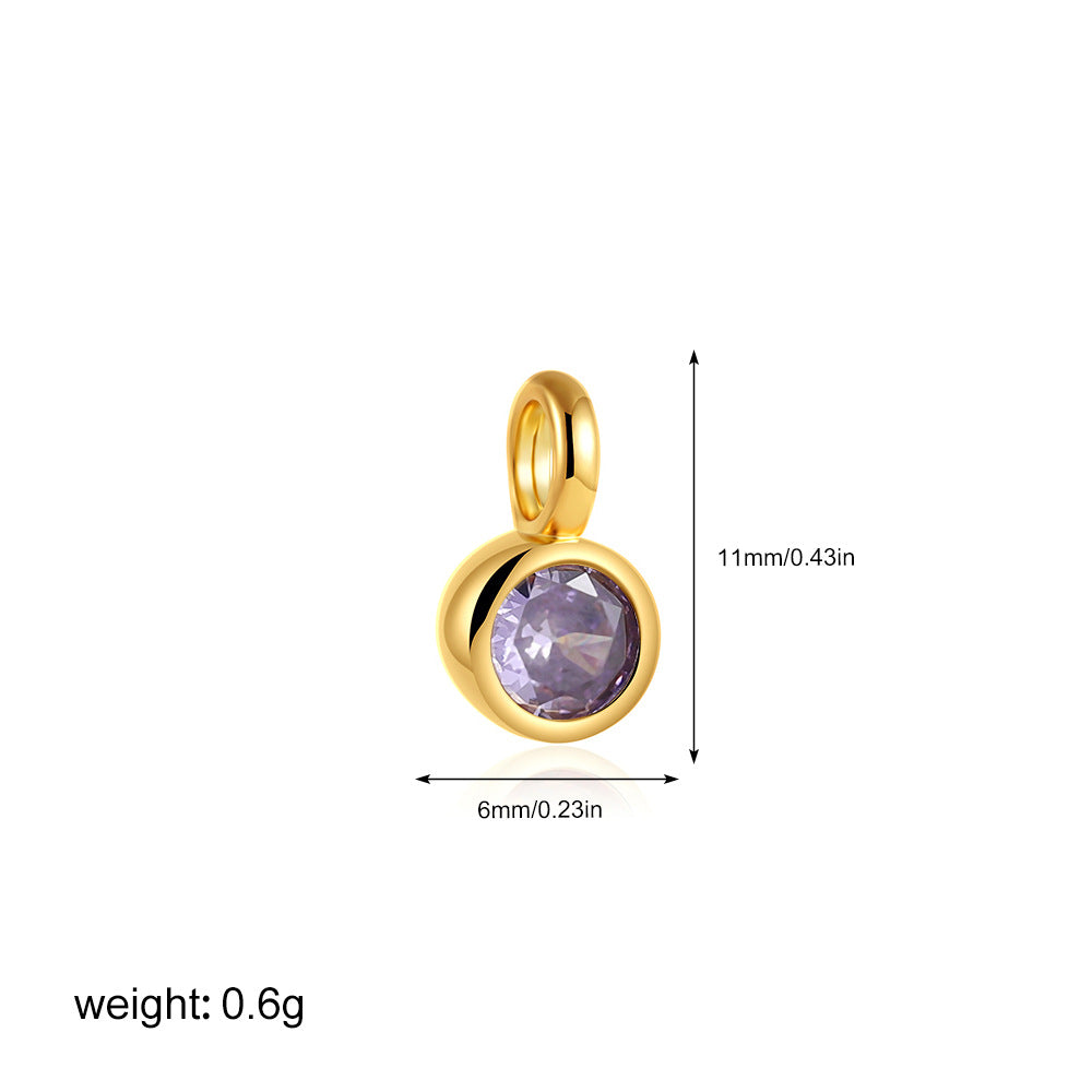 金色鋯石眼睛墜飾項鍊－細節特寫6｜https://igowo.tw/