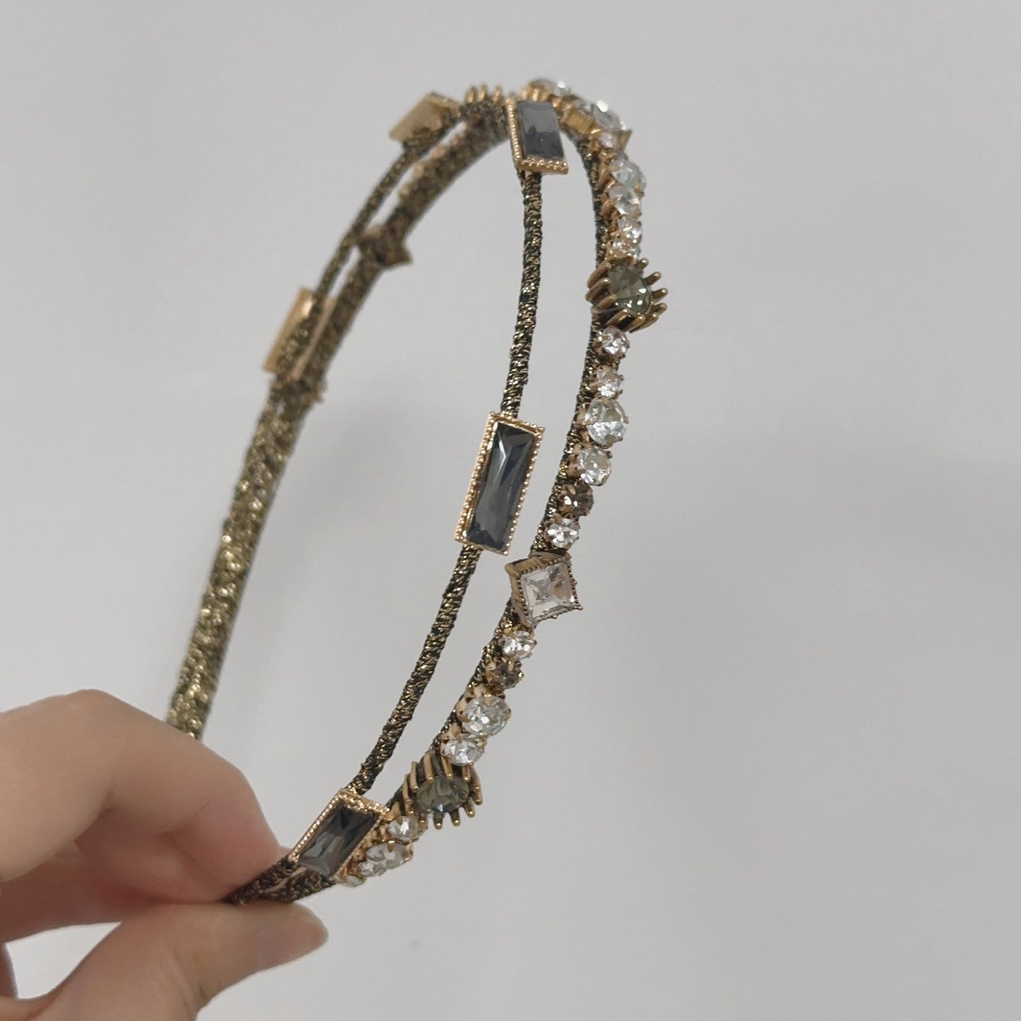 水晶鋯石復古髮箍