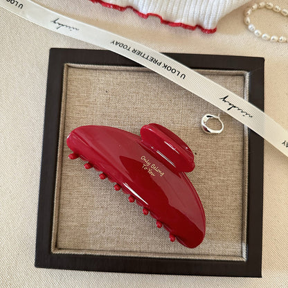 紅色字母鯊魚夾