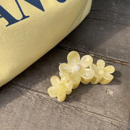 黃色海星花朵鯊魚夾