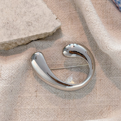金屬別針水滴簡約胸針
