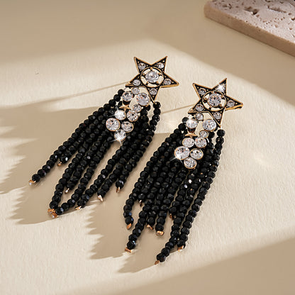 蝴蝶結花朵流蘇耳釘－細節特寫25｜https://igowo.tw/