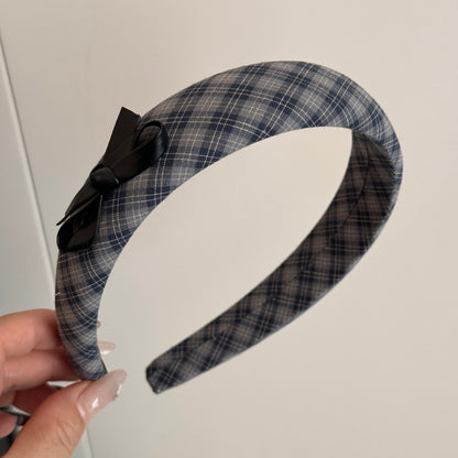 格紋小熊簡約髮圈