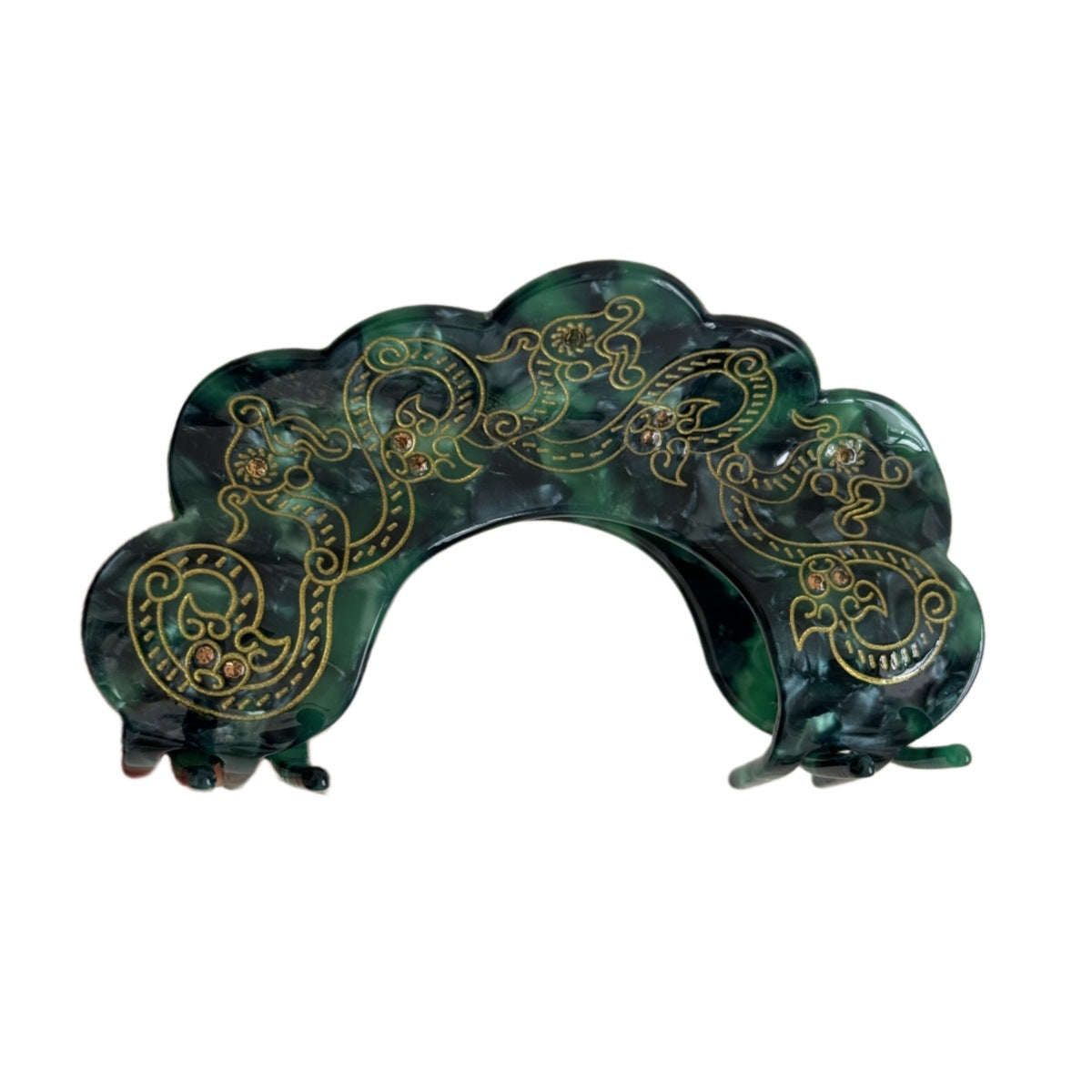 花朵復古鯊魚夾－細節特寫3｜https://igowo.tw/