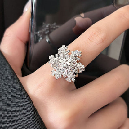 雪花扭紋可調式戒指－商品主圖｜https://igowo.tw/