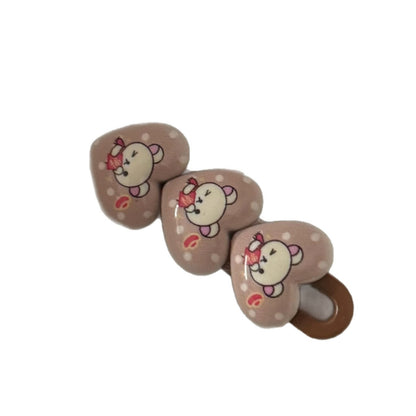 棕色愛心小熊髮夾－發字髮夾款細節3｜https://igowo.tw/