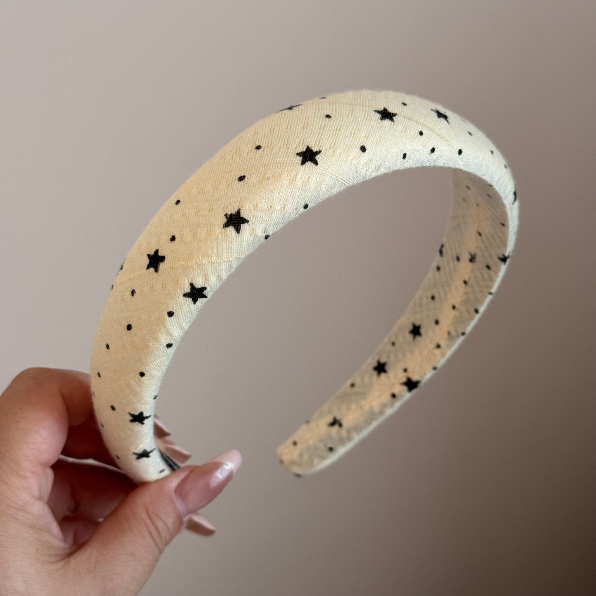 布面星星波點髮箍