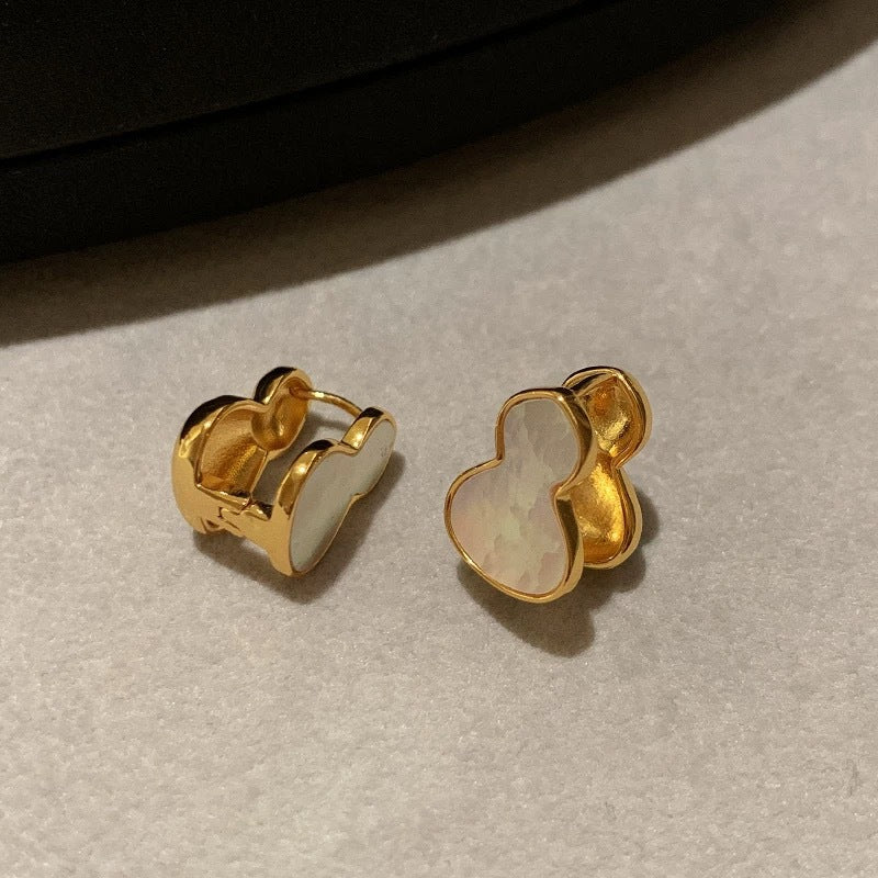 貝母葫蘆雙面復古耳環