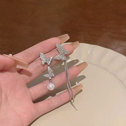 金色珍珠花朵電鍍耳釘－細節特寫55｜https://igowo.tw/