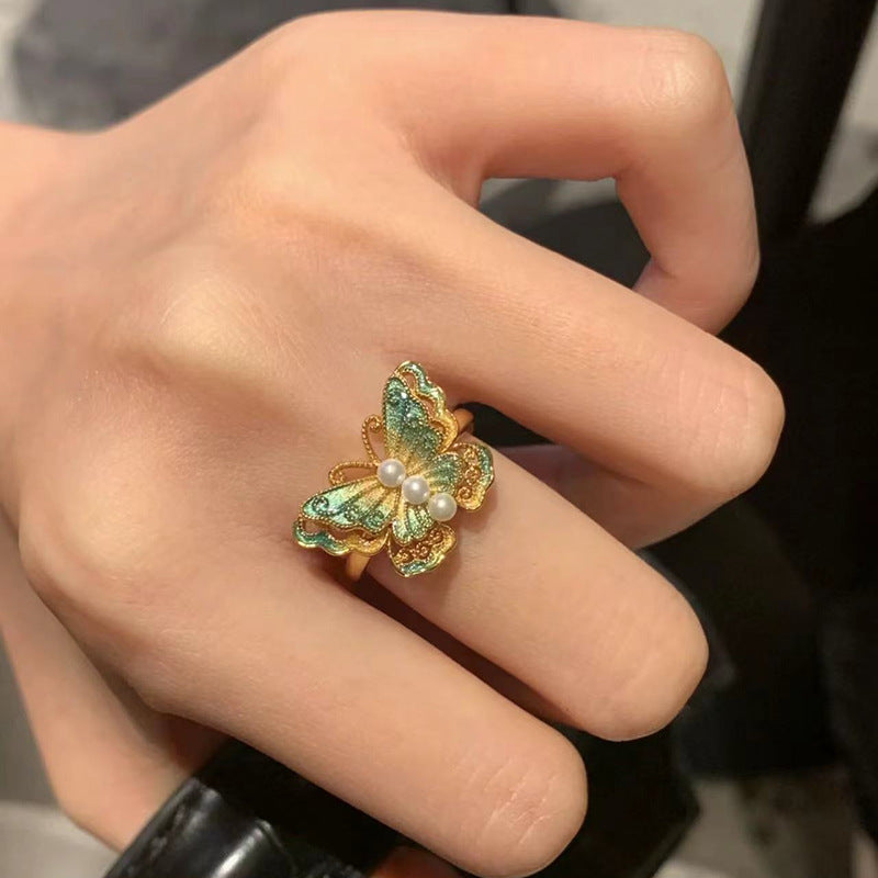 沙金蝴蝶戒指－細節特寫11｜https://igowo.tw/