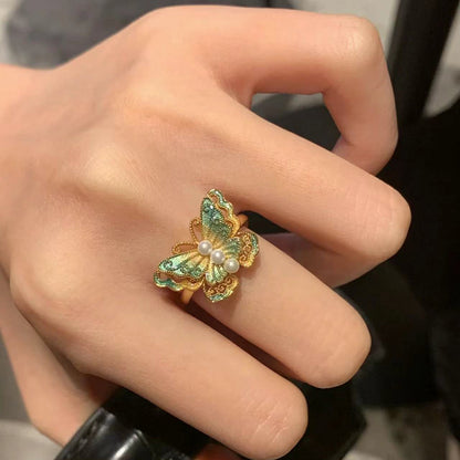 沙金蝴蝶戒指－細節特寫11｜https://igowo.tw/