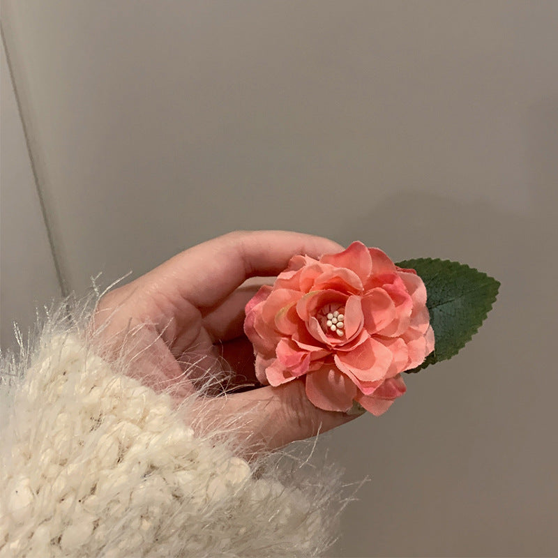 山茶花復古鯊魚夾