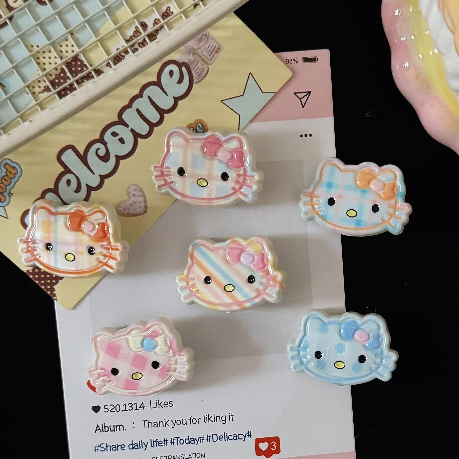 繽紛貓咪髮夾－商品主圖｜https://igowo.tw/