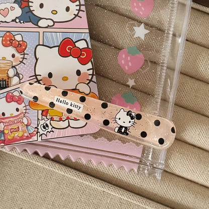 貓咪簡約髮夾－透明格子髮夾款細節2｜https://igowo.tw/