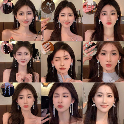 韓系小眾高級感流蘇耳環