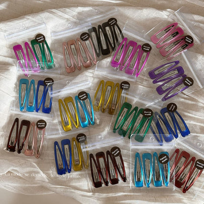 三角形水滴髮夾四件組－商品主圖｜https://igowo.tw/