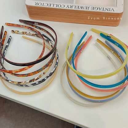 醋酸板材髮箍－粉色款實拍｜https://igowo.tw/