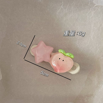 粉色簡約髮夾