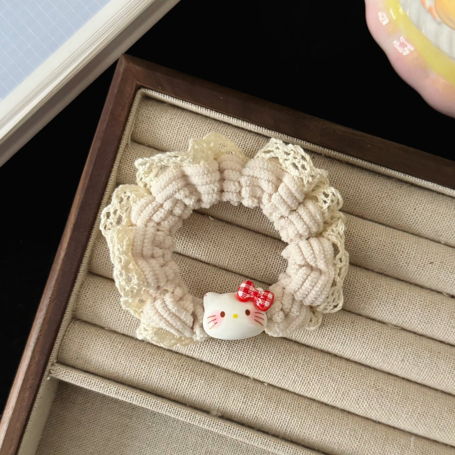 棕色貓咪髮圈