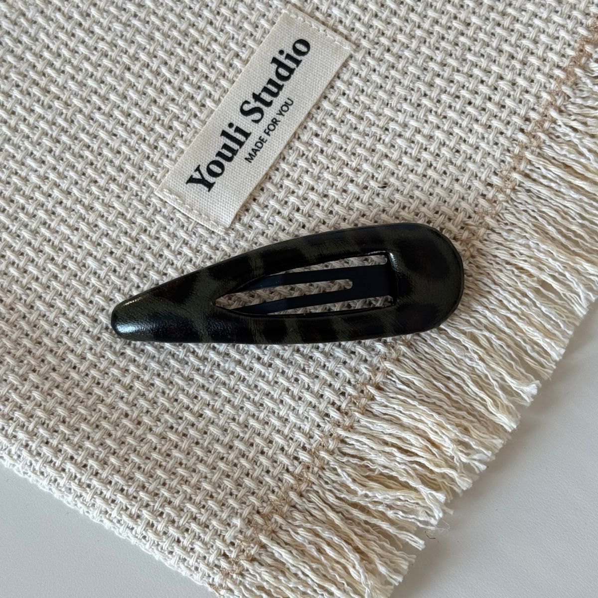 豹紋簡約髮夾