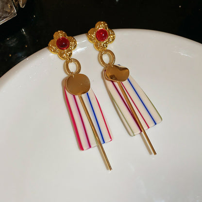 花朵流蘇復古耳環－細節特寫49｜https://igowo.tw/