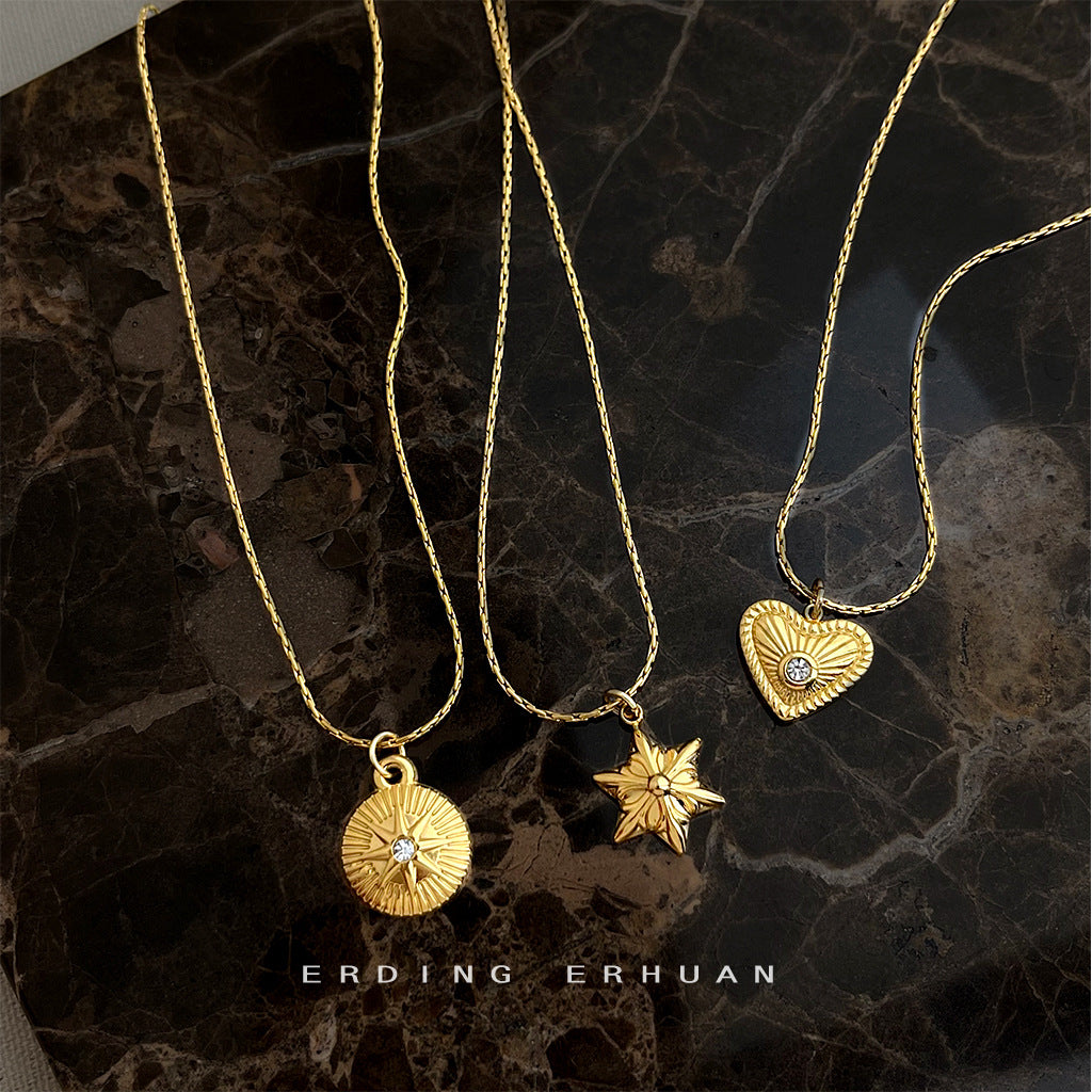 不鏽鋼星星電鍍項鍊－商品主圖｜https://igowo.tw/