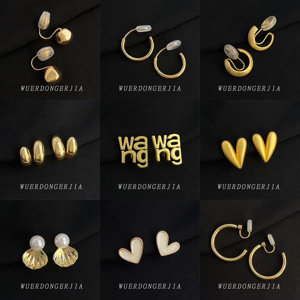 金色電鍍耳夾－商品主圖｜https://igowo.tw/