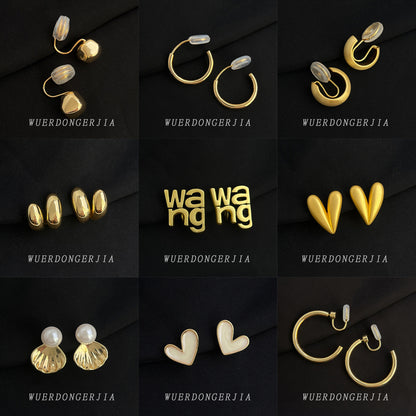 金色電鍍耳夾－商品主圖｜https://igowo.tw/