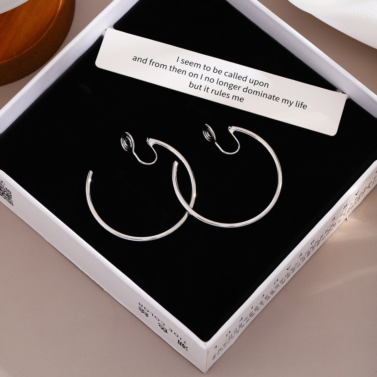 素圈復古簡約耳夾