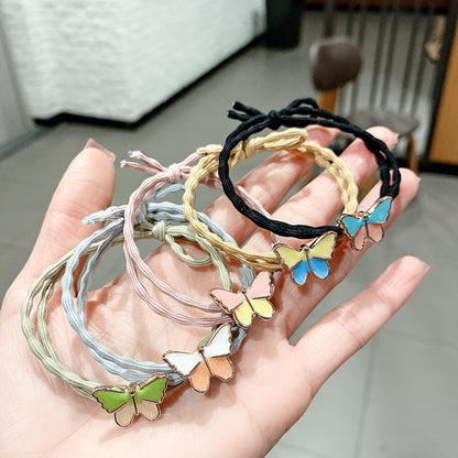 琺瑯蝴蝶簡約髮圈－商品主圖｜https://igowo.tw/