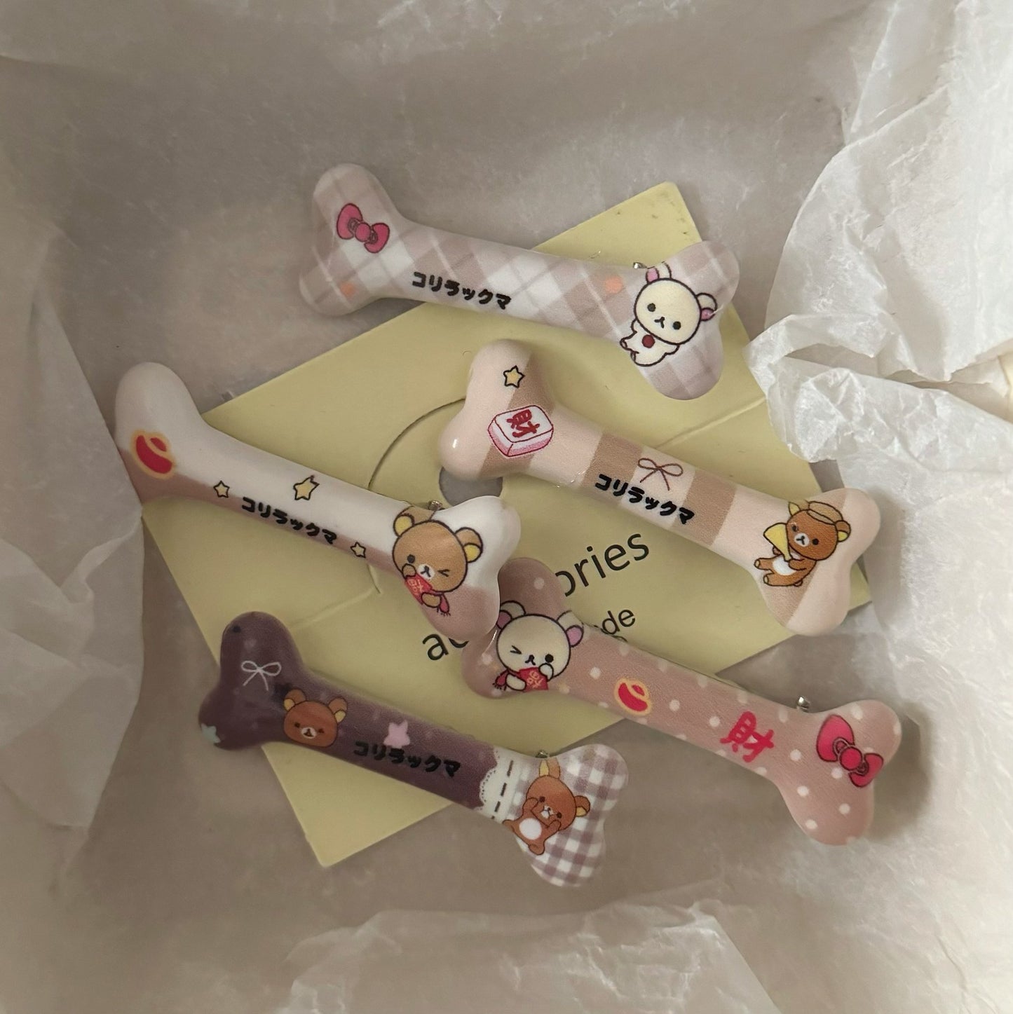 棕色小熊髮夾－商品主圖｜https://igowo.tw/