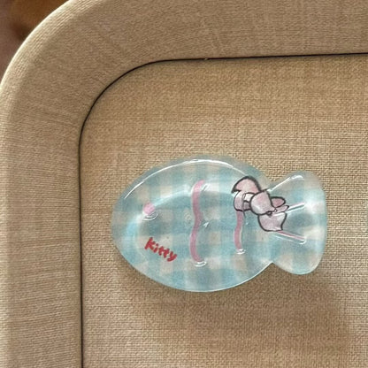 魚尾貓咪髮夾
