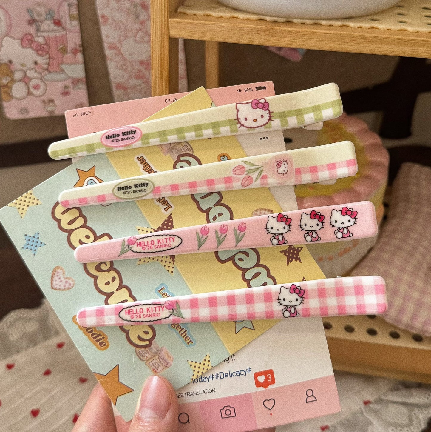 鬱金香貓咪髮夾－商品主圖｜https://igowo.tw/